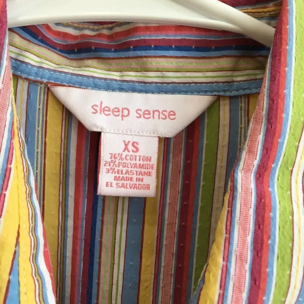 SLEEP SENSE RAINBOW STRIPED PAJAMA SET‎